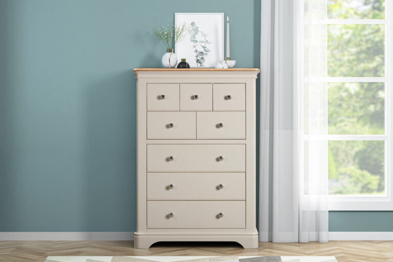 AVI-05 Avignon Painted Tall Chest with 8 Drawers F