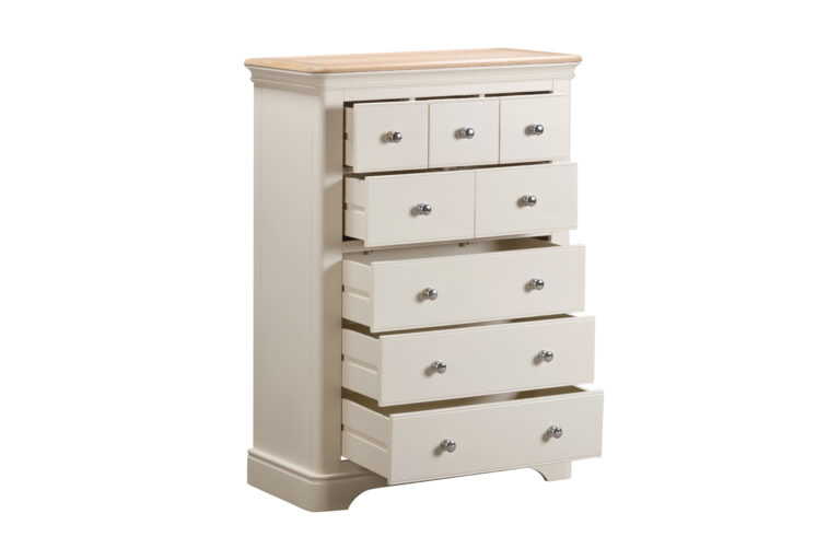 AVI-05 Avignon Painted Tall Chest with 8 Drawers F